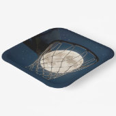 Assiettes En Carton Full Moon In a Basketball Net (Angulaire)