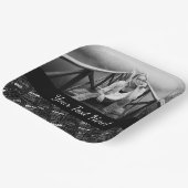 Assiettes En Carton Fun 50ème anniversaire fête Monogramme personnalis (Angulaire)