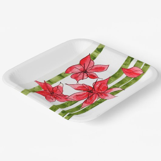 ASSIETTES EN CARTON FUN AND FESTIVE SQUARE PAPER PLATE (Angulaire)