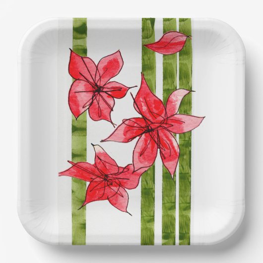 ASSIETTES EN CARTON FUN AND FESTIVE SQUARE PAPER PLATE (Recto)