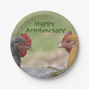 Assiettes En Carton Fun Anniversaire Plaque de papier de poulet