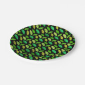 Assiettes En Carton Fun Banana Leaf Tropical Anniversaire Motif (Angle)