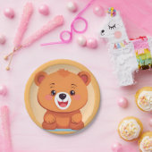Assiettes En Carton Fun Bear Visage safari jungle sauvage Fête d'anniv (Fête)