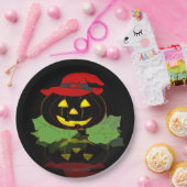 Assiettes En Carton Fun Black Halloween Party Jack O'Lantern (Fête)