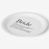 Assiettes En Carton Fun Bride Définition Fête des mariées Moderne (Angle)