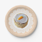 Assiettes En Carton Fun Carrot Gâteau Orange Plaques de papier (Devant)