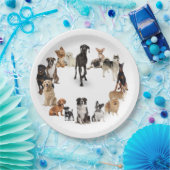 Assiettes En Carton Fun Chien race Animaux de compagnie chien Nom pers (Fête)