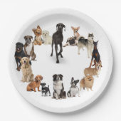 Assiettes En Carton Fun Chien race Animaux de compagnie chien Nom pers (Devant)