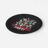 Assiettes En Carton Fun Éffrayant Trick ou Treat Halloween Party (Angle)