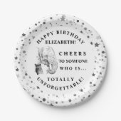 Assiettes En Carton Fun Elephant Anniversaire Plaques papier de fête (Devant)