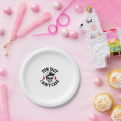 Assiettes En Carton Fun Fact I Don't Care Funny Skeleton Saying (2) (Fête)