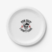 Assiettes En Carton Fun Fact I Don't Care Funny Skeleton Saying (2) (Devant)