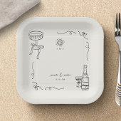 Assiettes En Carton Fun Fun Français Whimsical Main Drag Engagement Pa