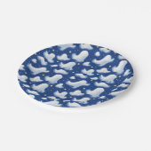 Assiettes En Carton Fun Ghost Blue Halloween Night Sky Aquarelle (Angle)