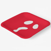 Assiettes En Carton Fun Halloween boo face fantôme effrayant Parti (Angulaire)