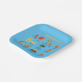 Assiettes En Carton Fun Learning ABC’s Apple Banana Carrot Name (Angulaire)