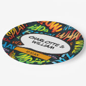 Assiettes En Carton Fun Modern Designer Typographic Combook (Angle)