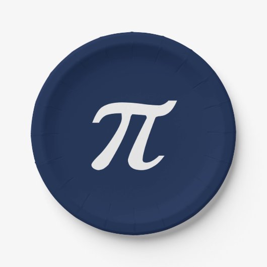 Assiettes En Carton Fun Pi Nerdy Geeky Funny Party Pie Plaques papier (Devant)