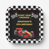 Assiettes En Carton Fun Racing Driver Birthday Boy (Recto)