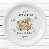 Assiettes En Carton Fun Safari Animal Jungle Anniversaire