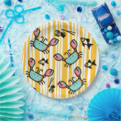 Assiettes En Carton Fun Seafood Crab Fish  (Fête)