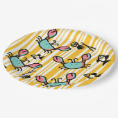 Assiettes En Carton Fun Seafood Crab Fish  (Angle)