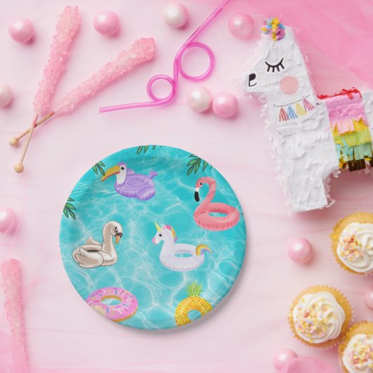 Assiettes En Carton Fun Summer Pool Party (Fête)