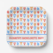 Assiettes En Carton Fun Swimsuit Pool Party Personnalisé Bachelorette (Recto)