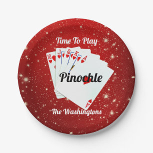 Assiettes En Carton Fun Time to Play Pinochle   