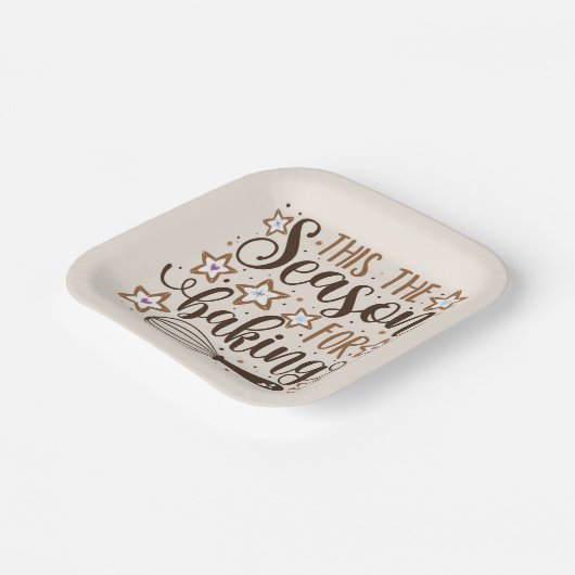 Assiettes En Carton Fun 'Tis Season for Baking Design (Angulaire)