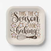 Assiettes En Carton Fun 'Tis Season for Baking Design (Recto)