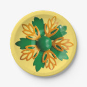 Assiettes En Carton Fun Tropical Flower Floral Printemps été Anniversa (Devant)