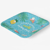 Assiettes En Carton Fun Tropical Summer Pool Flottes Anniversaire Fête (Angulaire)
