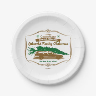Assiettes En Carton Fun Vieux Noël Griswold