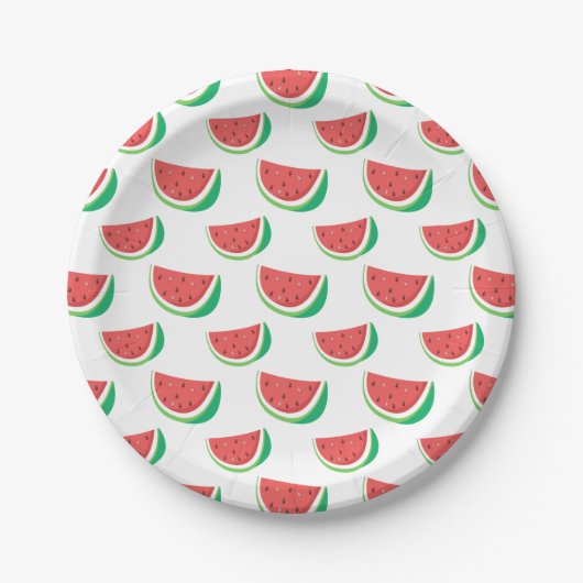 Assiettes En Carton Fun Watermelon Motif (Devant)