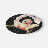 Assiettes En Carton Fun Whimsical Canard Anniversaire (Angle)