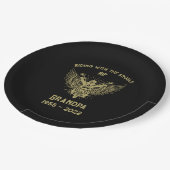 Assiettes En Carton Funérailles de moto en mémoire (Angle)