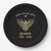 Assiettes En Carton Funérailles de moto en mémoire (Devant)