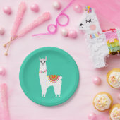 Assiettes En Carton Funky Alpaca llama drame animal mignon (Fête)
