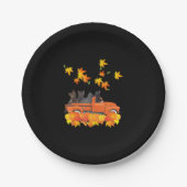 Assiettes En Carton Funky Black Cats Camion Automne Citrouille Maple L (Devant)