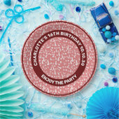 Assiettes En Carton Funky Motif sans couture Abracadabra Blanc sur ros (Fête)