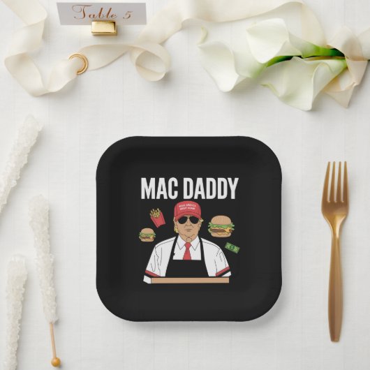 Assiettes En Carton Funky Trump Fries Fries Fries Mac Daddy (Mariage)