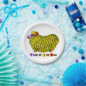 Assiettes En Carton Funky Yellow Ram chinois Année Zodiac Anniversaire (Fête)