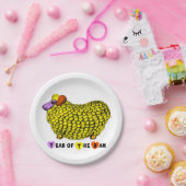 Assiettes En Carton Funky Yellow Ram chinois Année Zodiac Anniversaire (Fête)