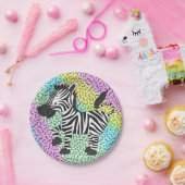 Assiettes En Carton Funky Zebra (Fête)
