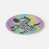 Assiettes En Carton Funky Zebra (Angle)