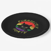 Assiettes En Carton Funny 40e anniversaire Gag 1981 Black Cat Arc-en-c (Angle)