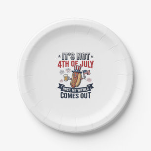 Assiettes En Carton Funny 4th Of July Hot Dog Vintage Patriotic Shirt_
