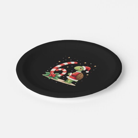 Assiettes En Carton Funny 67 Meme Turtle Christmas PJm Men Women Famil (Angle)