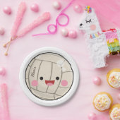 Assiettes En Carton Funny Adorable Volleyball Kawaii Ball Nom de l'enf (Fête)